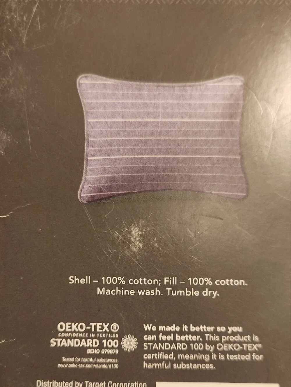 Textured Flannel Stripe Cotton Sham Black And White NWT BRAND NEW